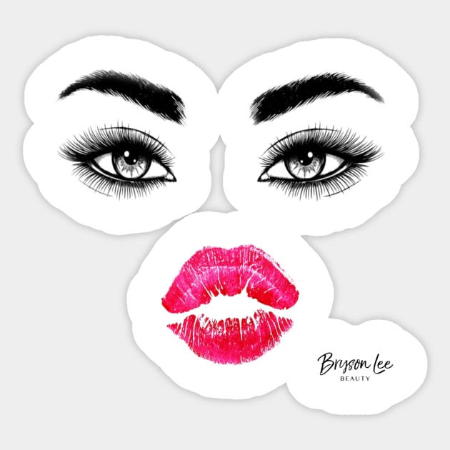 Lash and Lip T-shirt Sticker by brysonleebeauty